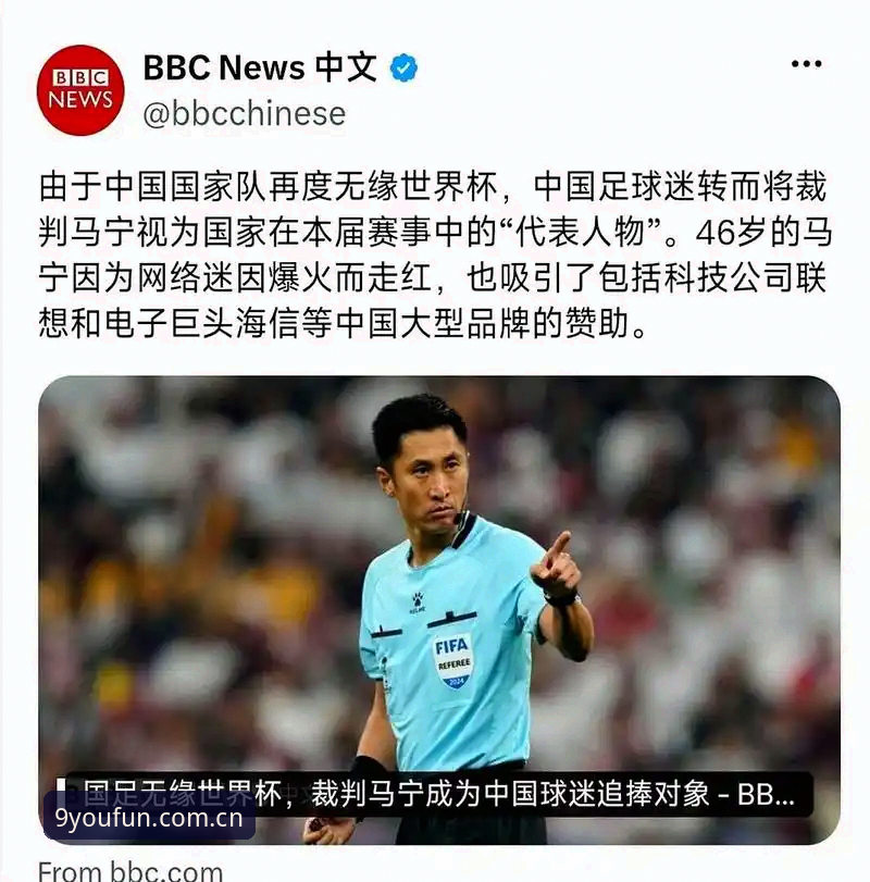 九游中国登录入口 世界杯裁判马宁的评判标准,凭什么比球迷评价更“硬核”?